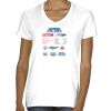 Ladies' Midweight V-Neck T-Shirt Thumbnail