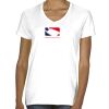 Ladies' Midweight V-Neck T-Shirt Thumbnail
