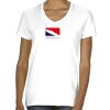 Ladies' Midweight V-Neck T-Shirt Thumbnail
