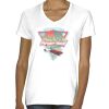 Ladies' Midweight V-Neck T-Shirt Thumbnail